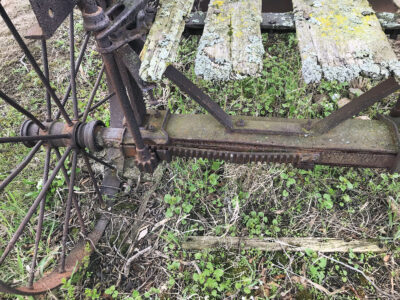 A closeup of a brown machine